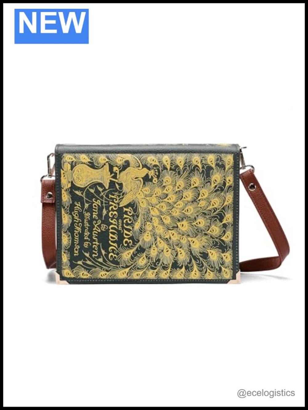 Pride & Prejudice Crossbody Bag Faux Leather Book Purse Jane Austen Fan Gift